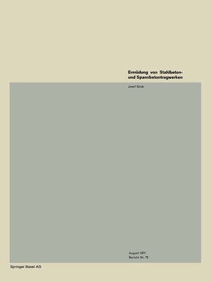 cover image of Ermüdung von Stahlbeton- und Spannbetontragwerken